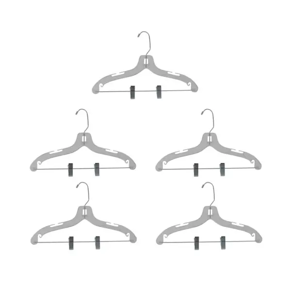 Set 5 Umerase pentru Haine, 43 x 25 x 1.10 cm, din Plastic si Metal, Grunberg