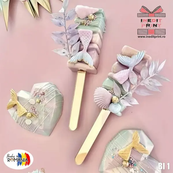 Set 50 betisoare cakesicles inghetata cake pops BI2 Portocaliu