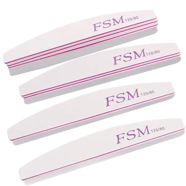 Set 50 Bucati Pila Unghii Semiluna FSM 80/120 - PFSM80/120-25B