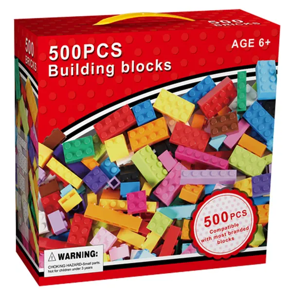 Set 500 de piese de construit pentru copii - blocuri creative educative