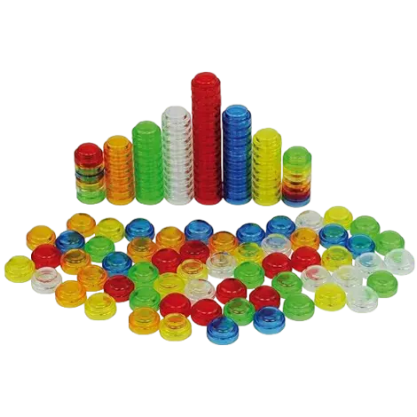 Set 500 jetoane stivuibile translucide pentru mese si tablete luminoase