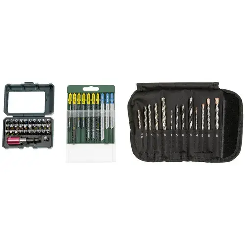 Set 55 accesorii pentru gaurit/insurubat Metabo, Otel, Multicolor