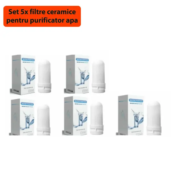 Set 5x Rezerve Filtre Ceramice Purificator Apa ZSW010 ZSW020 2000L