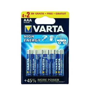 Set 6 baterii VARTA LR03 BLISTER, ALCALINA