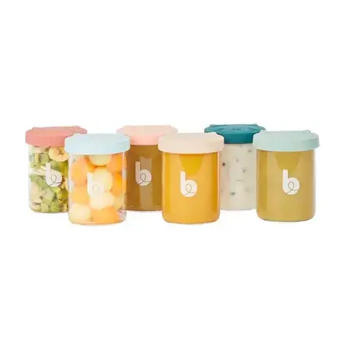 Set 6 boluri din sticla Babymoov A004314, 250 ml (Multicolor)