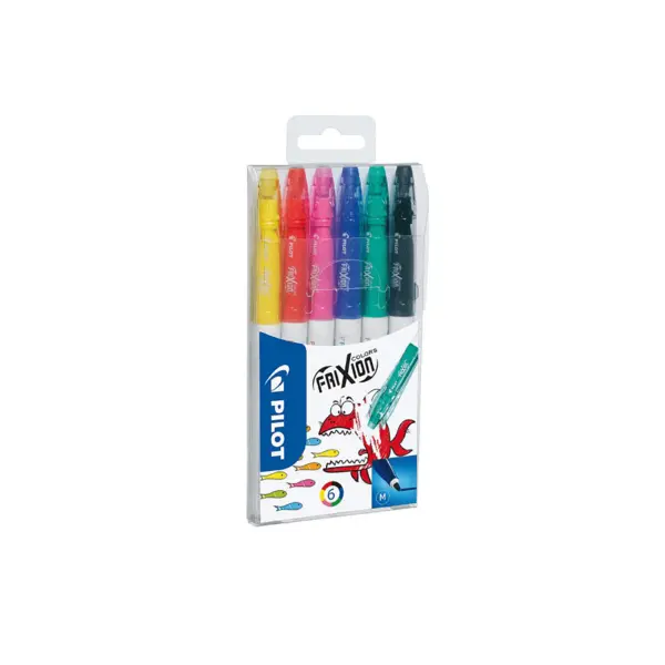 Set 6 carioci Pilot Frixion Colors 2.5 mm varf rotund diverse culori Set 6 carioci Pilot Frixion Colors 2.5 mm varf rotund diverse culori