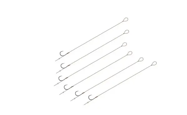 set 6 Carlige legate Montura Accesorii pescuit > Nada si momeli , Lungime rig 8cm cu fir textil si carlig legat cu spin