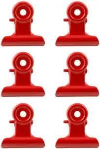 Set 6 clipsuri magnetice- Bulldog Clip- Red | Romanowski Design