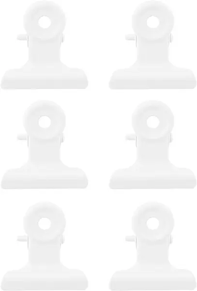 Set 6 clipsuri magnetice- Medium Bulldog Clip-White | Romanowski Design