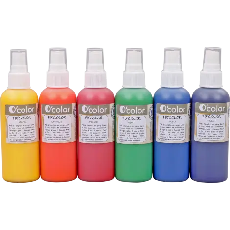 Set 6 culori cerneala spray pe baza de apa, pentru pictura materiale textile
