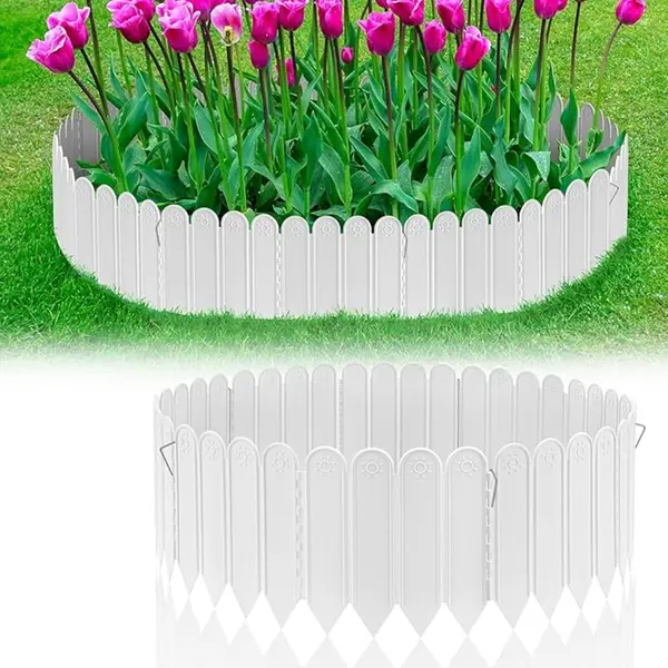 Set 6 gard decorativ, Alb, 1.2 M x 22 cm