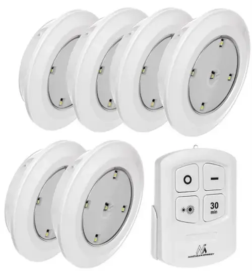 Set 6 Lampi cu LED OEM URZ0869, cu telecomanda