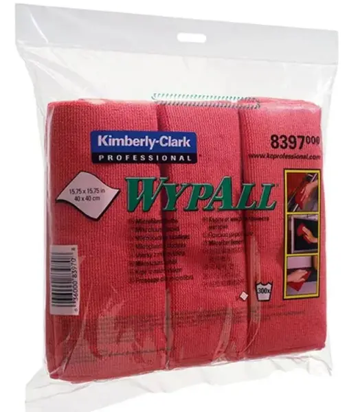 Set 6 lavete microfibra Wypall 40x 40cm diverse culori Set 6 lavete microfibra Wypall 40x 40cm rosu