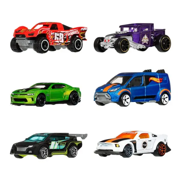 Set 6 masini, Hot Wheels, Silver Series, Legends, 1:64, JLB24