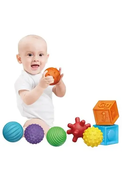 Set 6 mingi senzoriale pentru bebelusi si nou nascuti