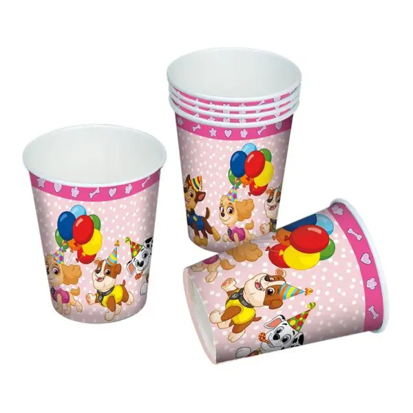 Set 6 pahare carton, multicolor, 250 ml, Girls, Paw Patrol Engros