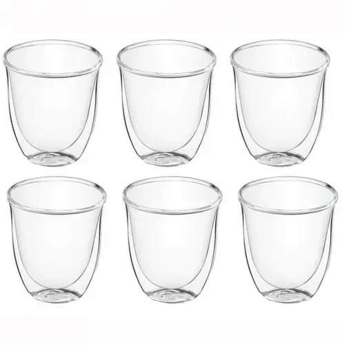Set 6 pahare De'Longhi Colectia Espresso, 90 ml, perete dublu
