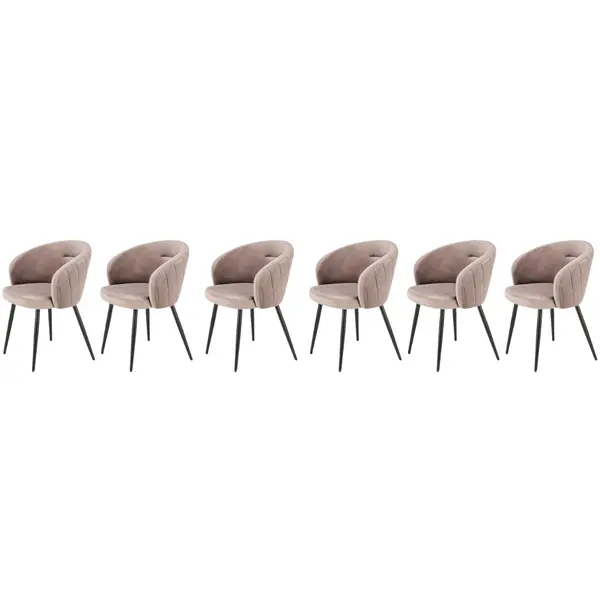 Set 6 scaune K430 velvet bej