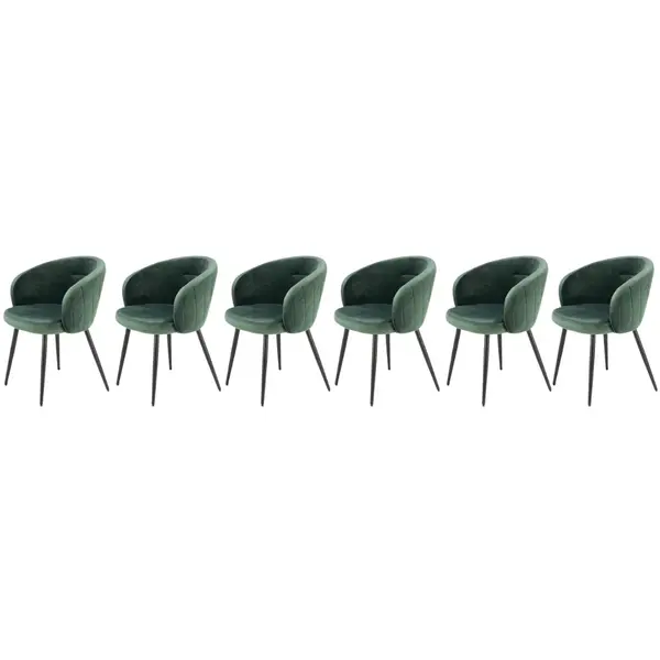 Set 6 scaune K430 velvet verde