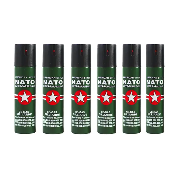 Set 6 sprayuri autoaparare NATO, propulsie jet, 60 ml