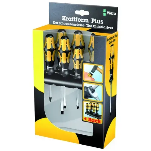 Set 6 surubelnite cu impact Wera Kraftform PLUS 900 (Galben/Negru)