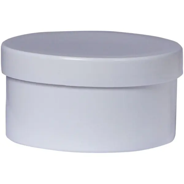 Set 6 x Cutie Farmaceutica din Plastic, 100 ml, Alba, cu Capac, pentru Depozitare si Transport