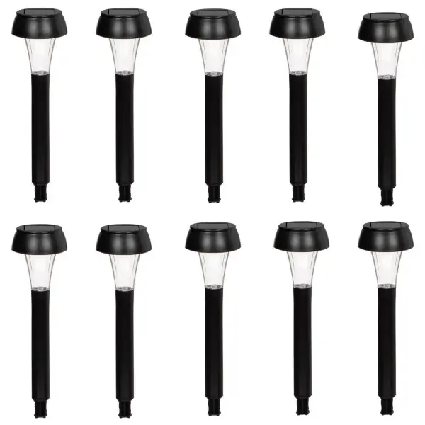 Set 6 x lampa solara 18.5 cm, Negru