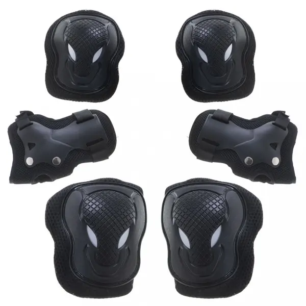 Set 6 x protectii cotiere, genunchiere si brate pentru copii Ikonka Black