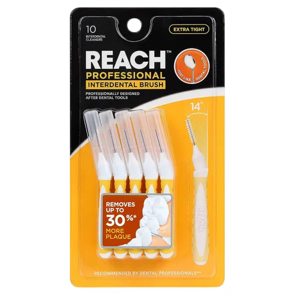 Set 6x Periute Interdentare, Reach, Professional, Extra Straight, Protejeaza Gingiile, Curatare Blanda si Eficienta, 0.7mm