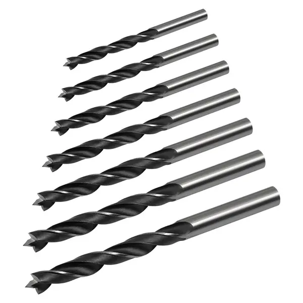 Set 7 burghie pentru lemn, 3-10 mm, mâner cilindric, Rebel RB-1123