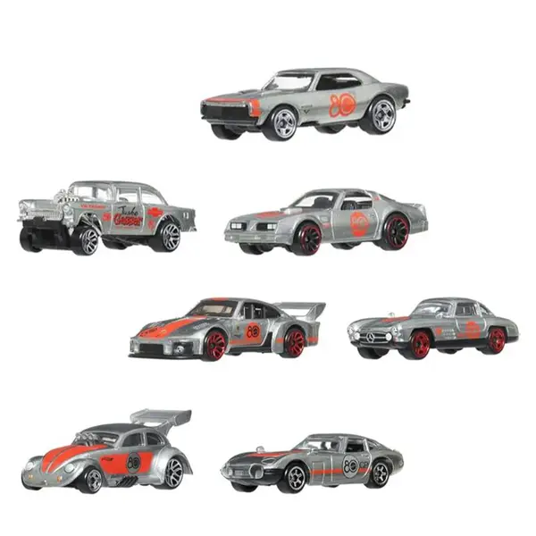 Set 7 masini, Hot Wheels, 80Th Anniversary, Replay The Classics, 1:64, JHF01