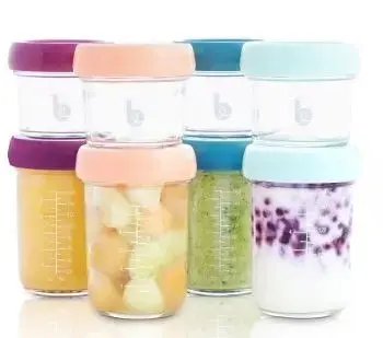 Set 8 boluri gradate Babymoov A004312, 100 ml/220 ml, Sticla