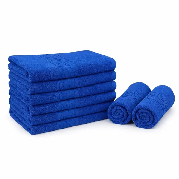 Set 8 prosoape mici 30x50cm, din 100% bumbac pakistanez, 400g, Albastru