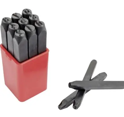 Set 9 poansoane cifre 6 mm