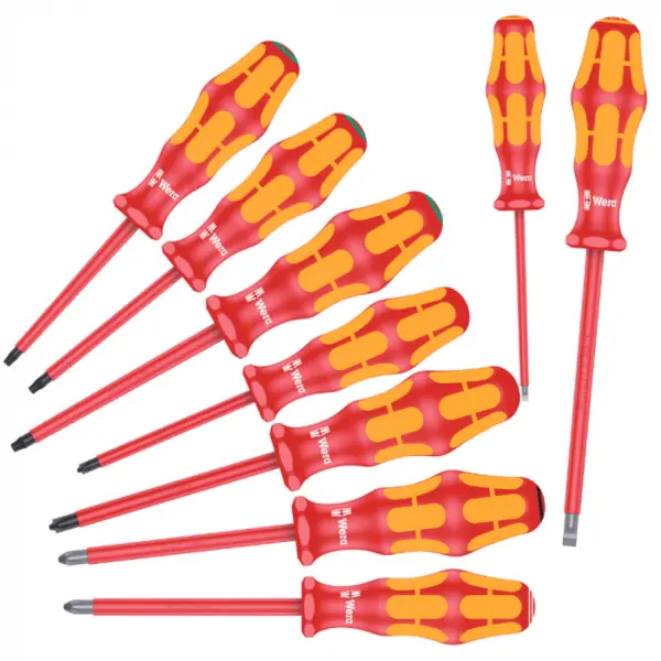 Set 9 surubelnite VDE Lasertip, 160 i 162 i 167 i 9, Kraftform Plus, Wera 05133355001