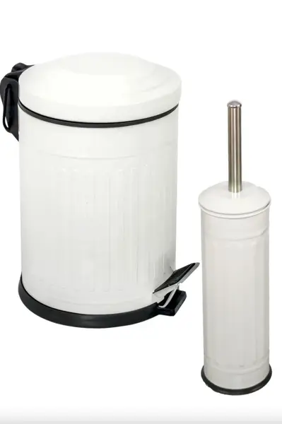 Set accesorii de baie (2 piese) d81 Alb 33.5x20.5 cm