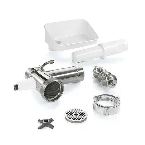 Set accesorii masina de tocat carne, Bosch, Pentru MUM Serie2 (Alb/Argintiu)