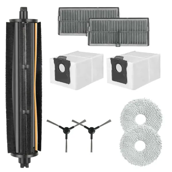 Set accesorii PAA-home® compatibile cu aspiratorul robot Dreame L10s Ultra, L10s pro Ultra, L10s Ultra Gen 2, 1 perie centrala, 2 lavete, 2 perii late
