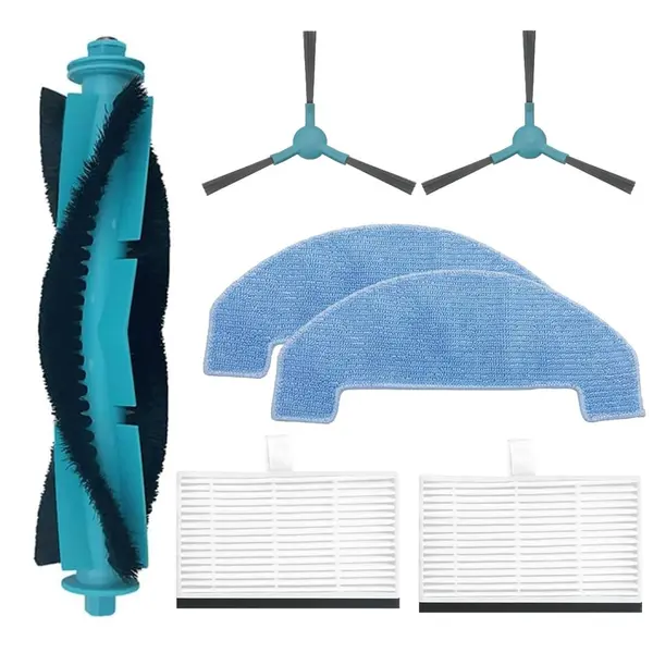 Set accesorii PAA-home compatibile cu Lubluelu L15, 1 perie central, 2 filtre, 2 perii laterale si 2 lavete