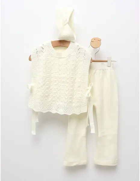 Set acrilic 3 piese Anabelle alb