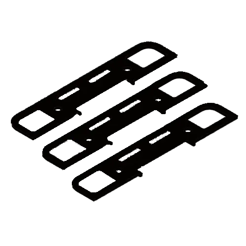 Set adaosuri închizător yală, poliamidă cu fibră de sticlă, negru, 3 piese (2/3/5 mm), Electra SET.235N.INC
