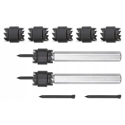 Set alezoare de sudura YATO YT-28919, 8/10 mm, 9 elemente, Negru/Argintiu