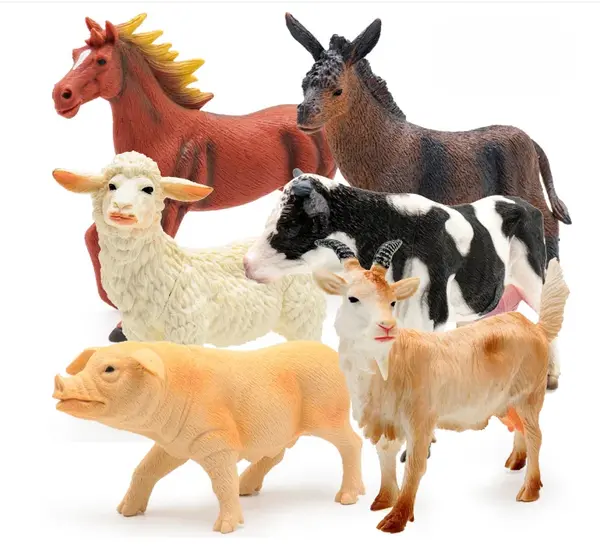 Set animale mari de la ferma - 6 piese (16 - 22 cm)