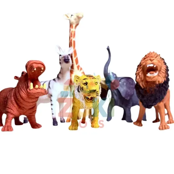 Set animale mari din jungla - 6 piese (16 - 22 cm)