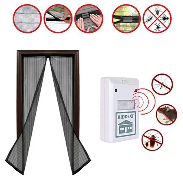 Set antidaunatori: Perdea magnetica Magic Mesh + Pest Repeller