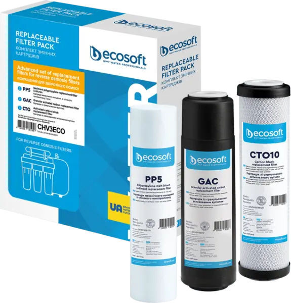 Set avansat de 3 filtre de schimb PP5-GAC-CTO