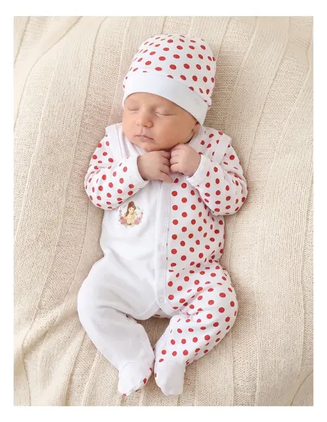 Set baby buline body, salopeta, fes buline rosii