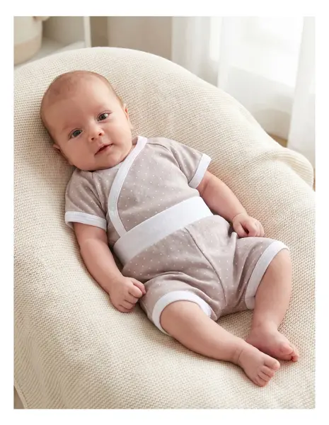 Set baby-summer 2 piese bej