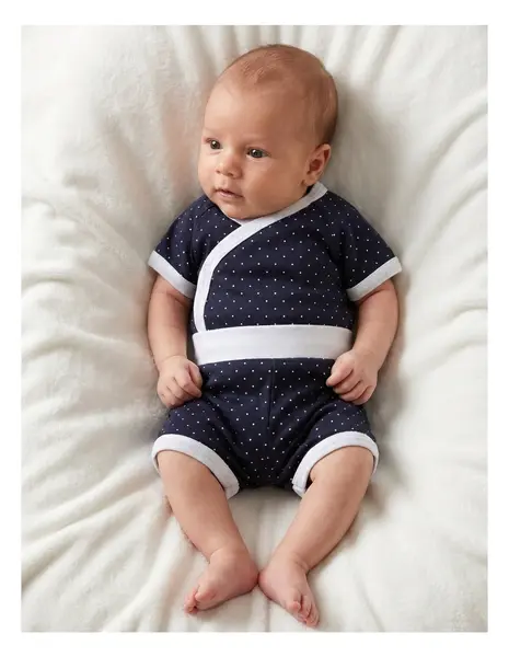 Set baby-summer 2 piese bleumarin-buline