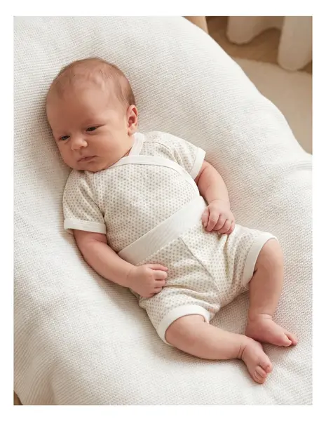 Set baby-summer 2 piese ecru-buline bej